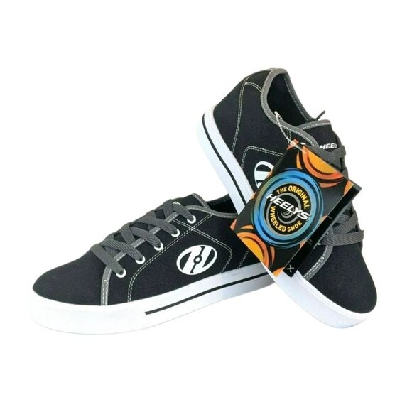 Heelys the Original Wheeled Shoe  Men's Size 7  Skate Sneaker  NWT  Black Canvas - Picture 1 of 6
